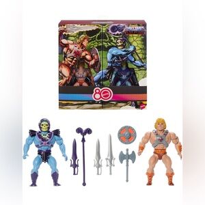 Mattel 80th Anniversary MOTU Masters Universe Retro Punching He-Man Skeletor NEW